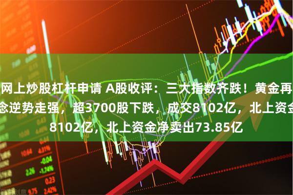 网上炒股杠杆申请 A股收评：三大指数齐跌！黄金再创新高，黄金概念逆势走强，超3700股下跌，成交8102亿，北上资金净卖出73.85亿